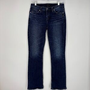 Silver Jeans Co Womens Sz 27 Aiko Slim Boot Cut Jeans Medium Blue Denim 5-Pocket